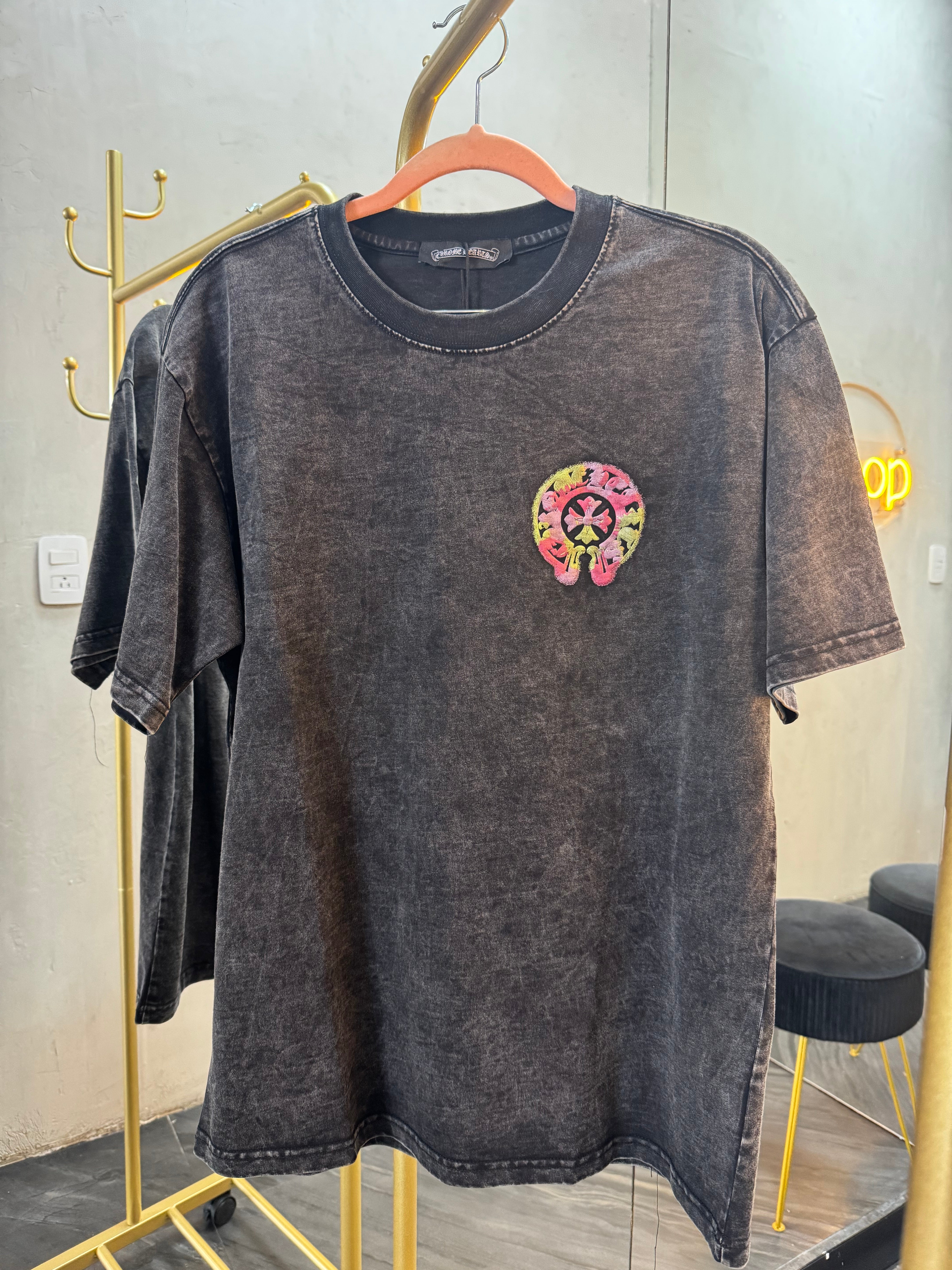 T-SHIRT GRIS COLORES CROME H-7
